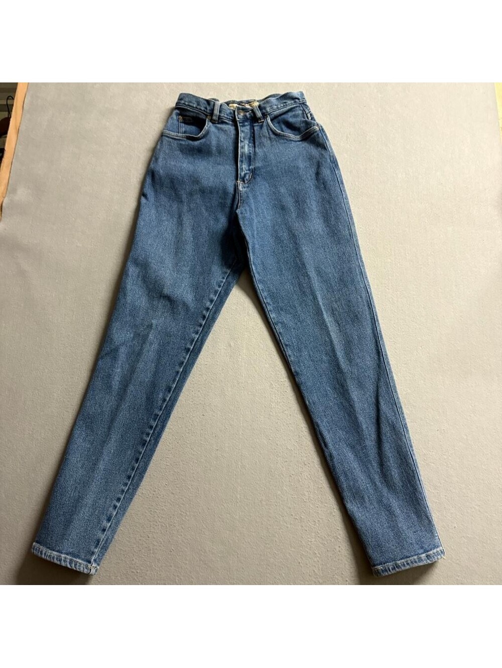 Gloria Vanderbilt Signature Label Jeans Womens 10 Long Blue Denim High Rise Mom